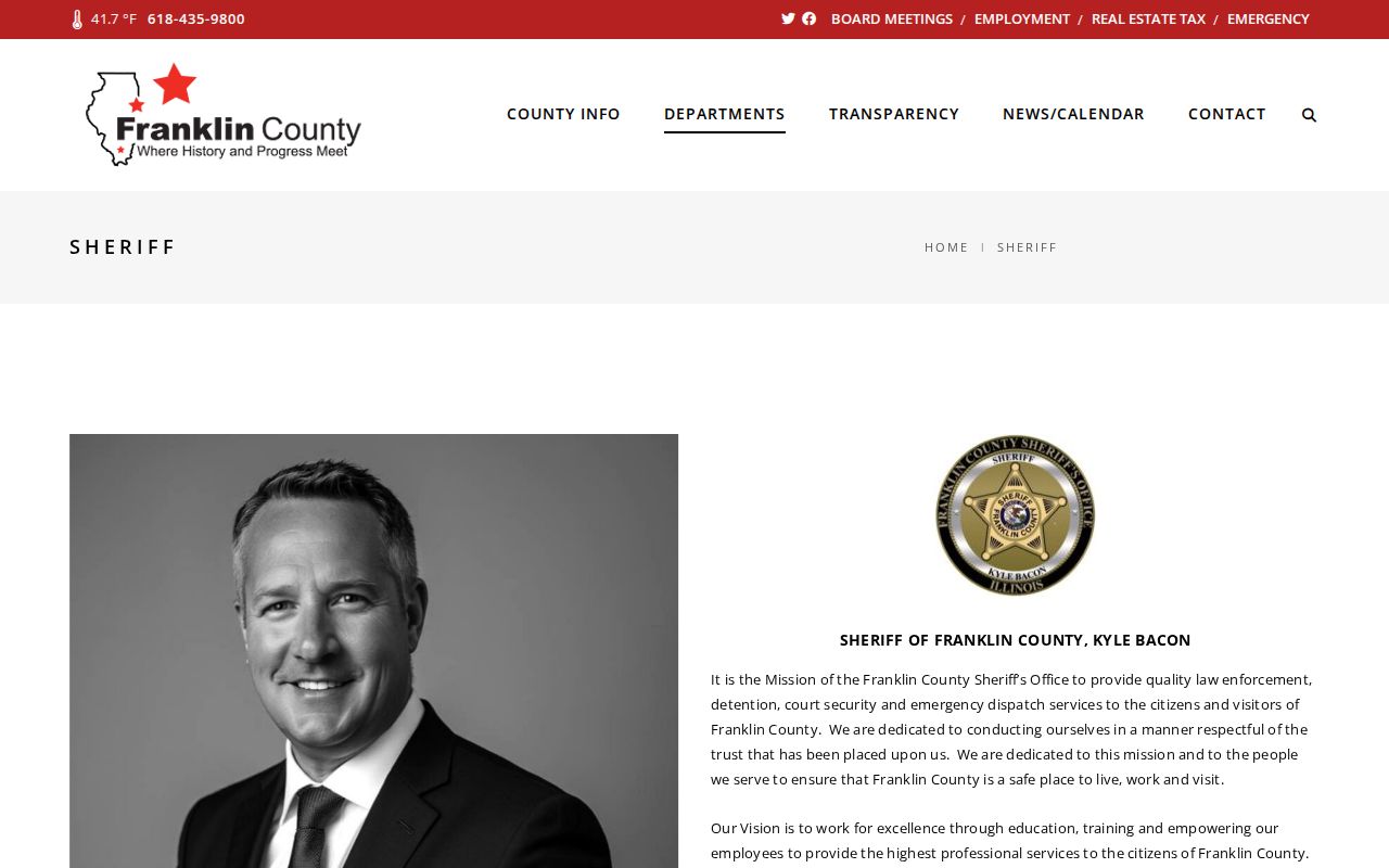 Franklin County arrest search through the sheriff and jail