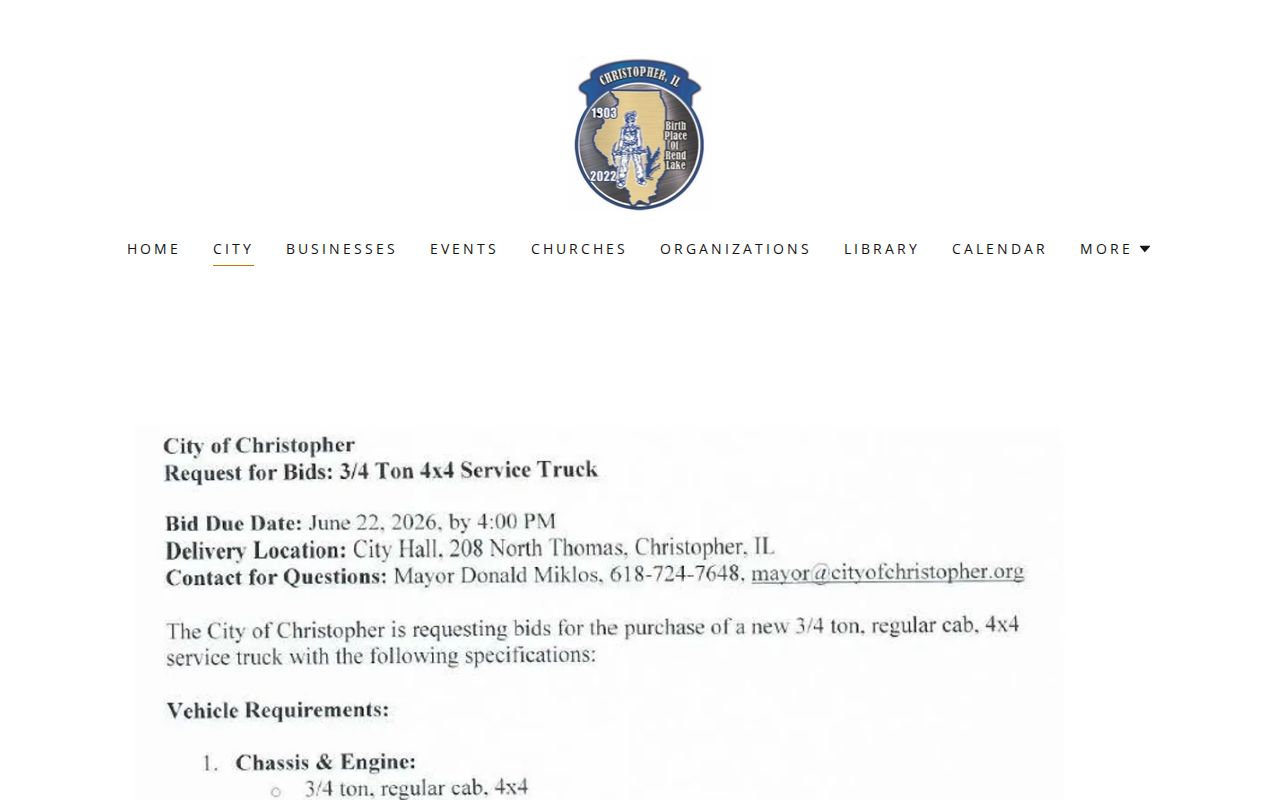 Franklin County sex offender lookup Christopher Police Department contact
