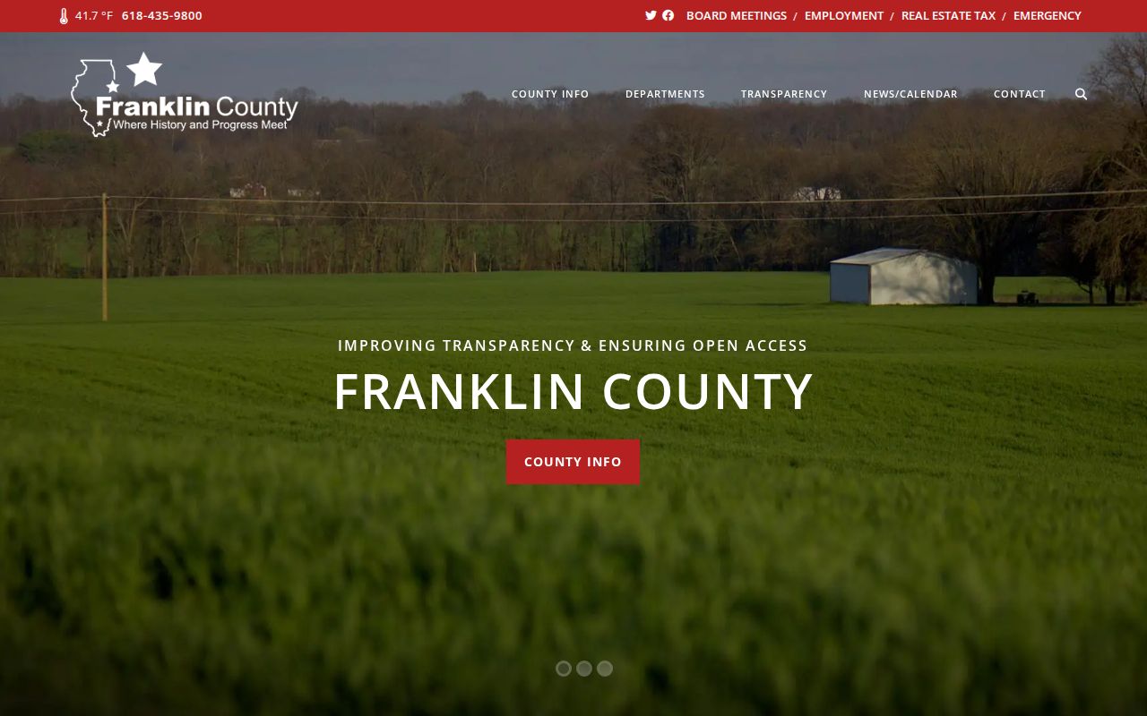 Franklin County criminal records department routes on the county government website